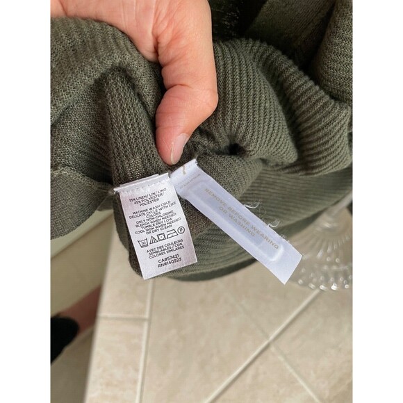 Ann Taylor Loft Green Open Front Ribbed Lightweight Cardigan - Misses M - Picture 6 of 6